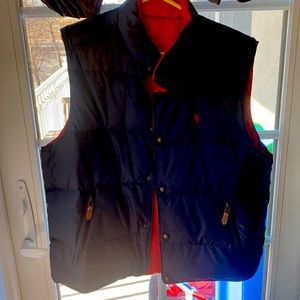 MENS RL DOWN VEST SIZE LARGE. NWT.